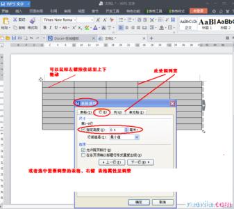 wps表格行高怎么设置 wps中怎么设置表格行高