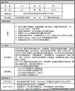 应届毕业生求职信模板 计算机应届毕业生简历模板 计算机专业求职简历模板