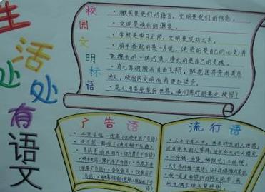 小学二年级语文手抄报 小学4年级语文手抄报内容