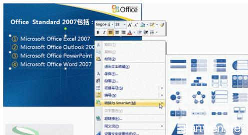 powerpoint2007 PowerPoint2007怎么设置列表文字变图形
