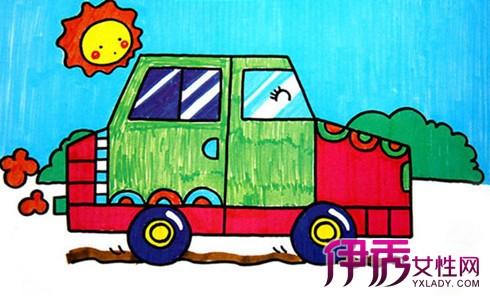 儿童汽车画画图片大全 儿童画画汽车大全的图片