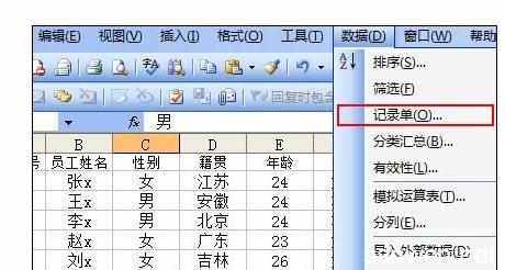 excel快速求和方法 Excel中使用记录单快速管理数据的操作方法