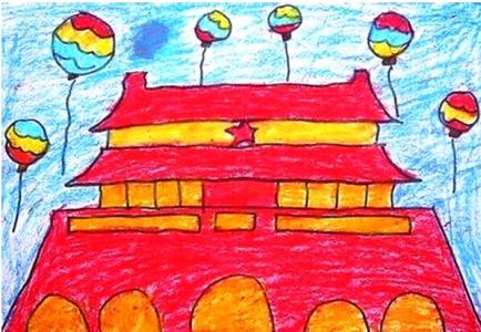 小学生国庆节画画图片 小学生国庆节画画图片 儿童画国庆节绘画作品