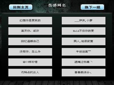 2017个性网名情侣 2017个性经典情侣网名 好听的情侣网名