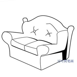 沙发简笔画图片 如何画沙发的简笔画图片