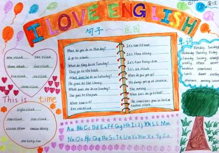 小学生英语手抄报模板 有关于小学生四年级的英语手抄报模板