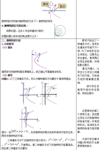 抛物线的标准方程教案 抛物线及其标准方程教案设计