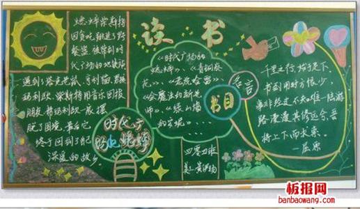 小学读书黑板报图片 小学读书黑板报