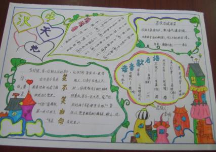 有趣的汉字手抄报资料 关于五年级有趣的汉字手抄报图片资料