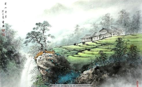 中国画图片 房屋中国画图片