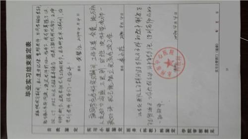 毕业实习鉴定范文300字4篇