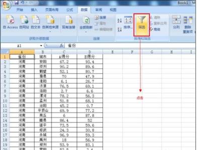 excel2007数据筛选 excel2007进行筛选数据的教程