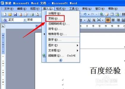 word2003页数怎么设置 word页数怎么设置