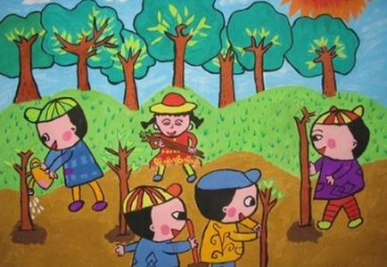 植树节图片大全儿童画 关于植树节儿童画图片大全