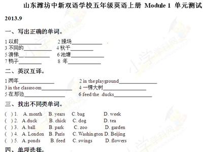 外研版初三英语上册 外研版初三上册英语Module 11测试试题及答案