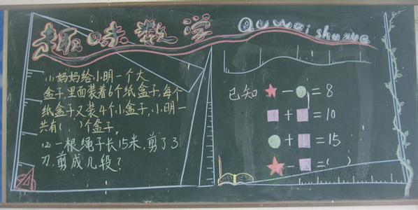 小学二年级数学黑板报 二年级数学黑板报