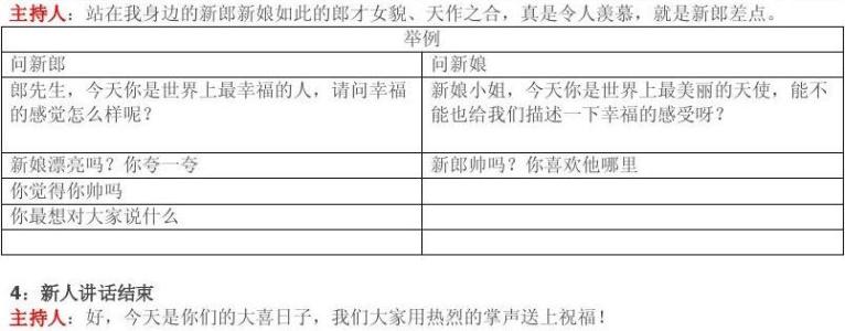 女司仪幽默婚礼主持词 最新幽默婚礼主持词4篇