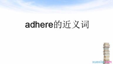 近义词辨析及练习大全 adhere的近义词及辨析