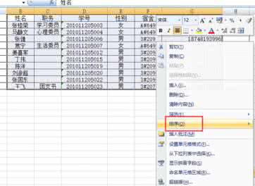 excel 自动排列 excel2007如何自动排序