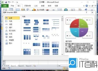 excel2010功能介绍 excel2010中SmartArt的功能介绍