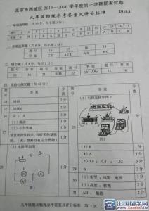 2016初二物理期末试卷 2016海淀初二物理期末试卷