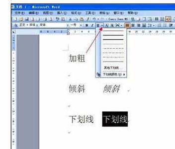 word2007添加下划线 Excel2007中文字加粗、倾斜和添加下划线的操作方法