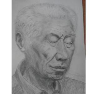 素描白头发怎么画 白头发素描图片