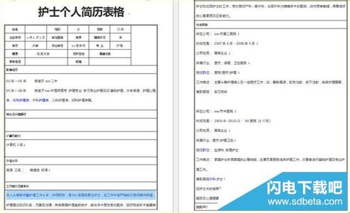 个人简历模板范文word 简历模板的word格式范文