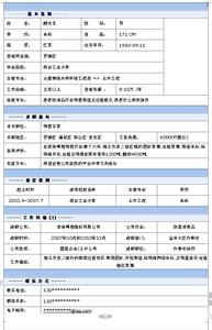 销售主管简历模板 IQC主管简历模板