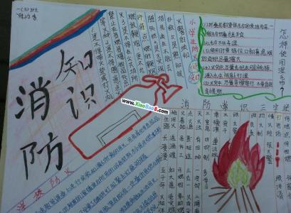 消防安全手抄报6年级 关于小学4年级的消防安全手抄报素材