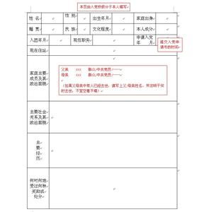 入党积极分子登记表 入党积极分子备案登记表现实表现报告