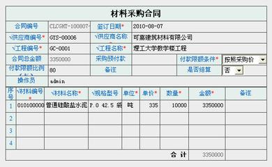 采购合同模板 简单 简单材料采购合同_简单材料采购合同模板