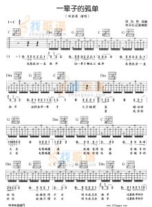 刘若英 一辈子的孤单 一辈子的孤单吉他谱 刘若英