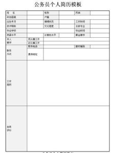 报考公务员简历怎么写 报考公务员个人简历怎么写，公务员的求职简历范文