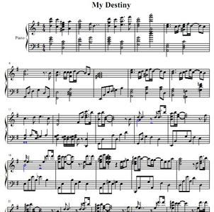 my destiny钢琴谱 来自星星的你主题曲My Destiny弹奏教学钢琴谱