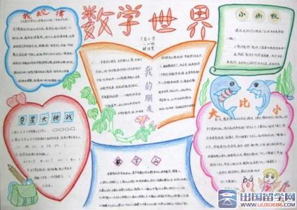 数学手抄报版面设计图 数学手抄报的版面内容