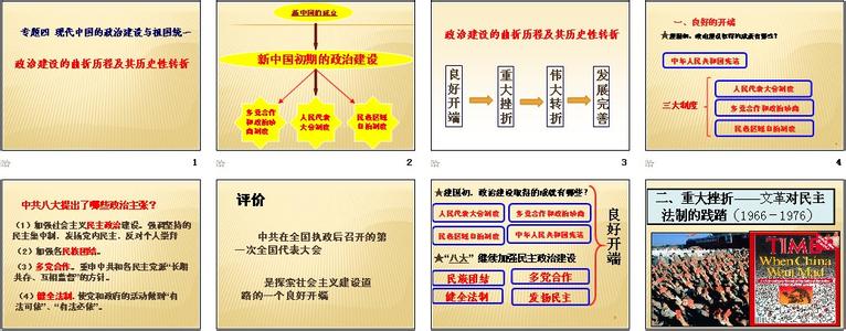 会考历史复习资料：政治建设的曲折历程及其历史性转折