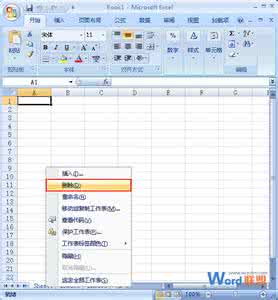 excel2007保护工作表 Excel2007中插入工作表、以及删除工作表的操作方法