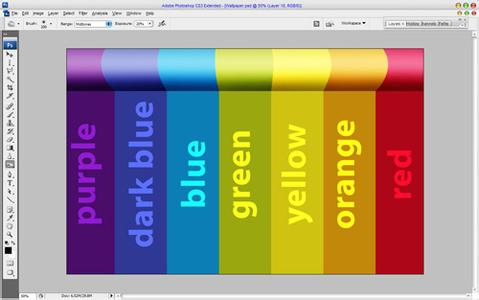 photoshop彩虹字 photoshop怎么制作彩虹的颜色