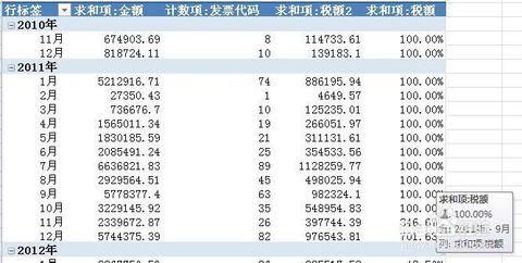 数据透视表同比环比 excel2010中数据透视表应用求同比的方法