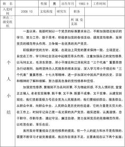 2016党员评议登记表 2016年民主评议党员登记表自我评价 2016党员评议登记表范文