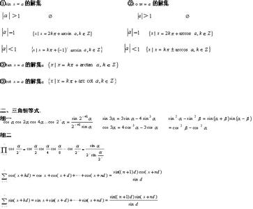 数学高考知识点总结 四川高考数学知识点总结