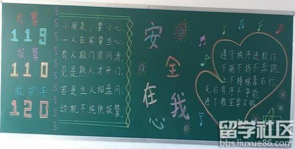 小学生安全黑板报资料 小学有关安全黑板报内容资料