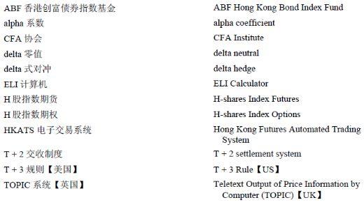 金融词汇表 金融词汇表(二)