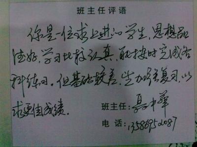 班主任评语大学 班主任2016学年评语