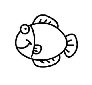 卡通鱼图片简笔画 卡通鱼的简笔画图片