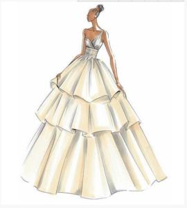 简单的婚纱裙铅笔画 简单的婚纱裙铅笔画的图片
