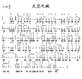 十孔c调口琴谱 小幸运 10孔c调口琴谱