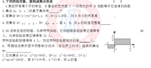 高中数学必修1知识点 高1必修一数学知识点