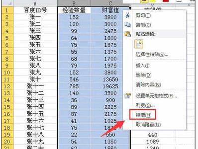 excel2010取消隐藏 Excel2010中数据进行隐藏的操作方法